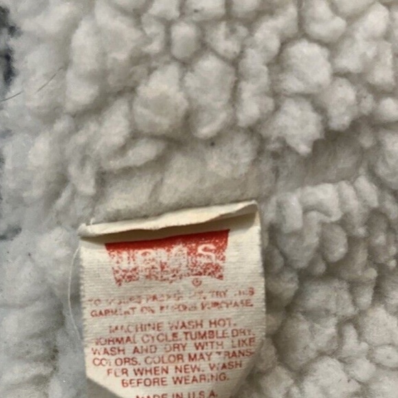 Levi's Authentic Sherpa Lined Denim Jacket VTG 1990’s Men's 50 L Made USA - Picture 12 of 13